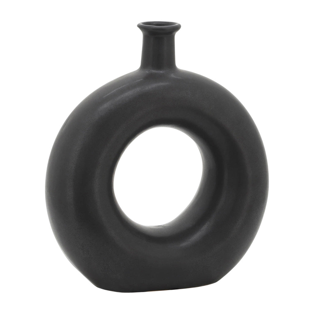 Cut-Out Vase, Black